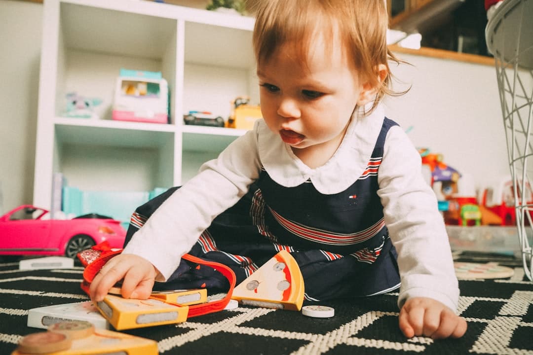 Child exploring and learning through play